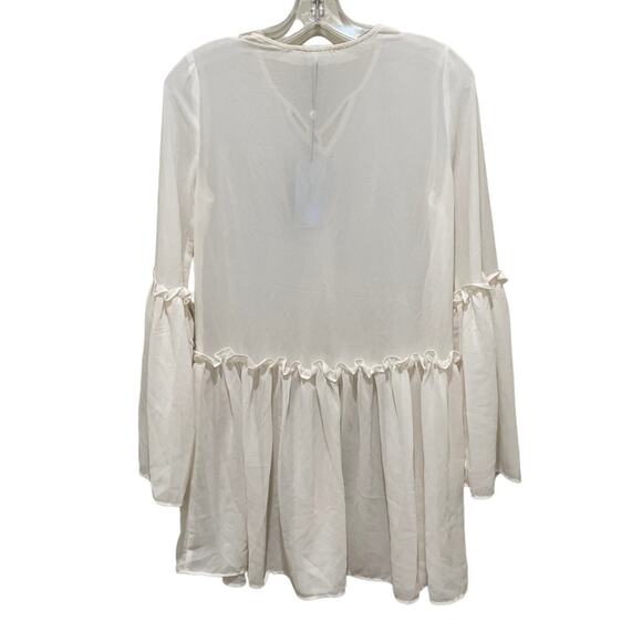 After Market Sheer Bell Sleeve Top Cream White Size XS - Picture 4 of 7